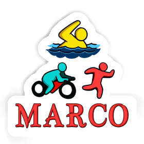 Marco Sticker Triathlete Image
