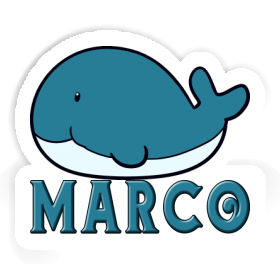 Whale Fish Sticker Marco Image