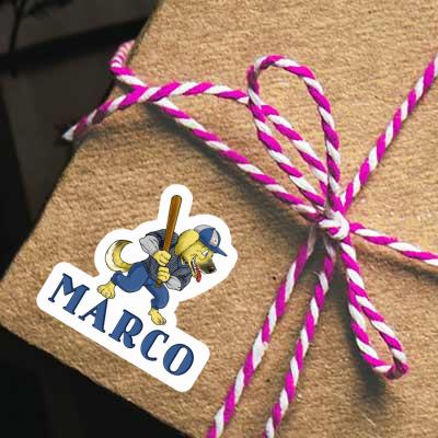Aufkleber Marco Baseball-Hund Aufkleber Marco Baseball-Hund Image
