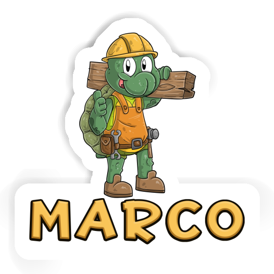 Sticker Marco Construction worker Notebook Sticker Marco Construction worker Gift package Image