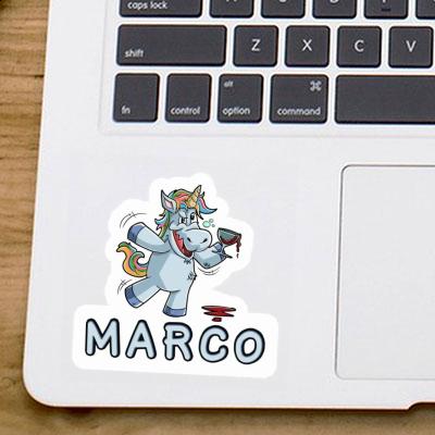 Sticker Marco Wine Unicorn Laptop Image
