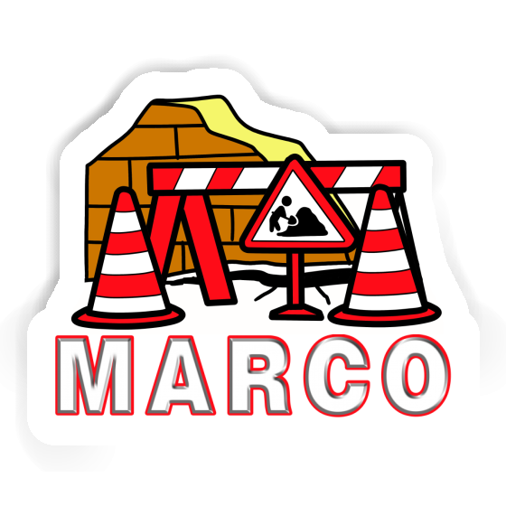 Sticker Road Construction Marco Notebook Sticker Road Construction Marco Gift package Image