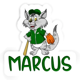 Sticker Baseball-Katze Marcus Image