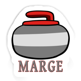 Pierre de curling Autocollant Marge Image