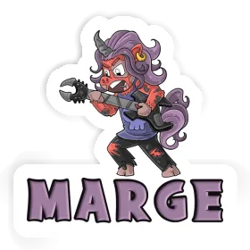 Sticker Marge Rocking Unicorn Image