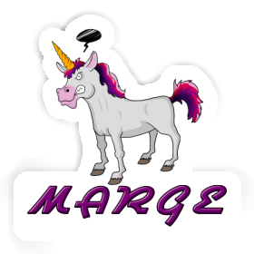 Angry Unicorn Sticker Marge Image