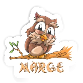 Hibou Autocollant Marge Image
