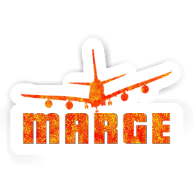Sticker Marge Airplane Image