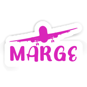 Sticker Marge Airplane Image