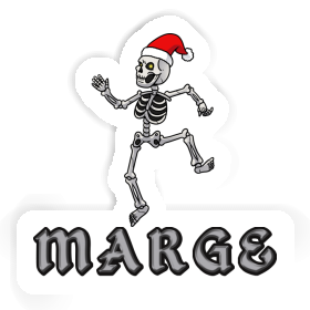 Autocollant Squelette de Noël Marge Image