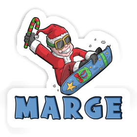 Snowboarder Sticker Marge Image