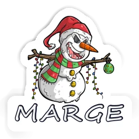 Bonhomme de neige Autocollant Marge Image