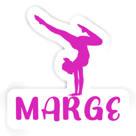 Yoga Woman Sticker Marge Image