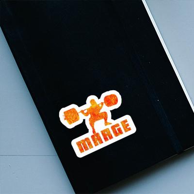 Sticker Marge Weightlifter Notebook Image