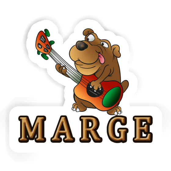 Marge Aufkleber Gitarrenhund Notebook Image