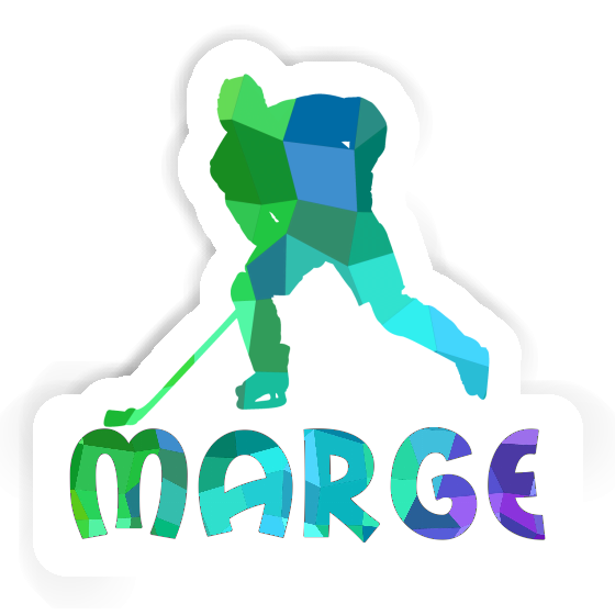 Hockey Player Sticker Marge Laptop Hockey Player Sticker Marge Laptop Image