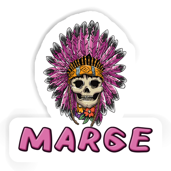 Femmes Tête de mort Autocollant Marge Image