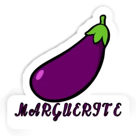 Autocollant Aubergine Marguerite Image