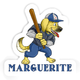 Autocollant Marguerite Baseball-Chien Image