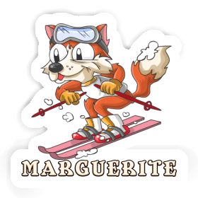 Skieur Autocollant Marguerite Image