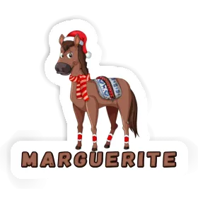 Autocollant Cheval de Noël Marguerite Image