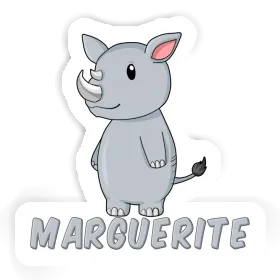 Aufkleber Nashorn Marguerite Image