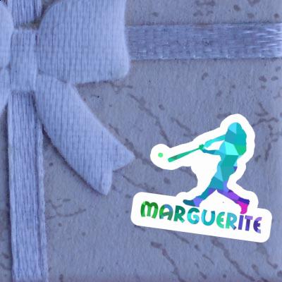 Autocollant Joueur de baseball Marguerite Laptop Image