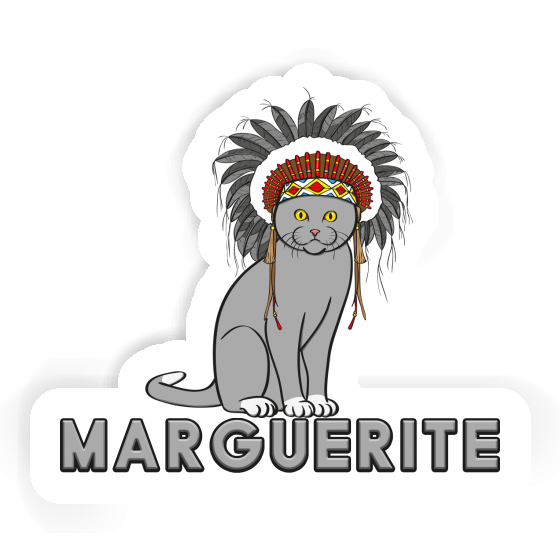 Sticker Indian Cat Marguerite Image