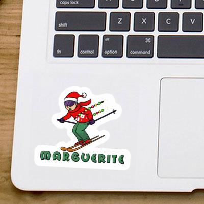 Sticker Marguerite Skier Laptop Image