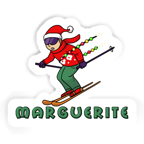 Marguerite Autocollant Skieur de Noël Image