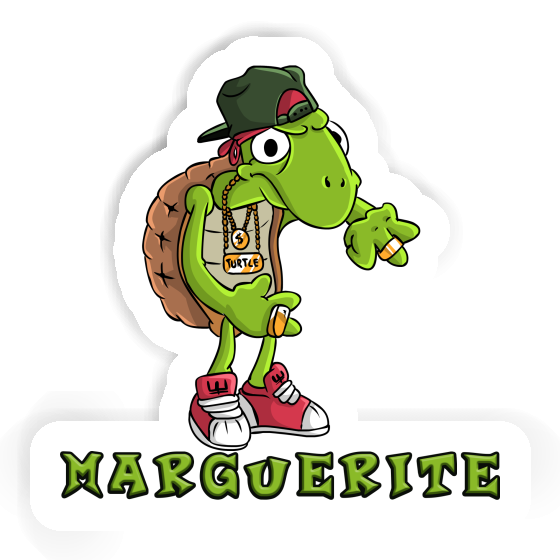 Autocollant Tortue Hip Hop Marguerite Laptop Image