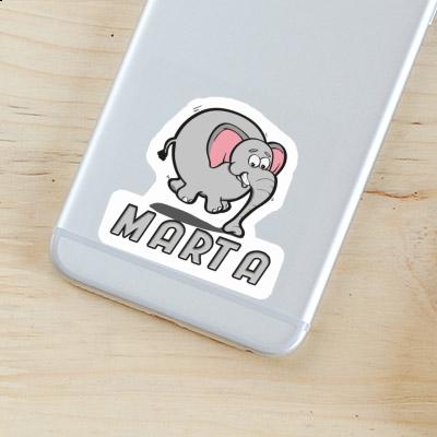 Sticker Jumping Elephant Marta Notebook Image