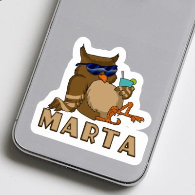 Sticker Cool Owl Marta Notebook Image
