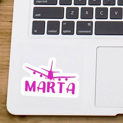 Airplane Sticker Marta Notebook Image