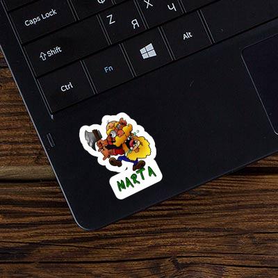 Marta Sticker Holzfäller Notebook Image
