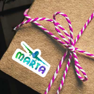 Sticker Airplane Marta Notebook Image