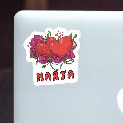 Cœur Autocollant Marta Laptop Image