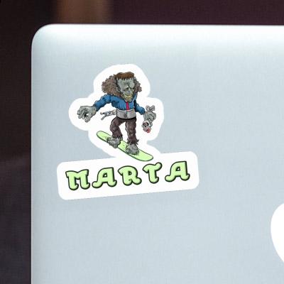 Marta Sticker Snowboarder Notebook Image