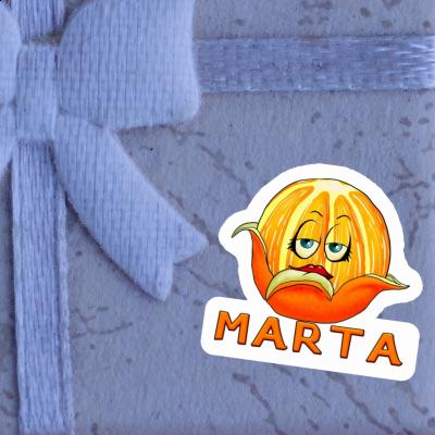 Marta Aufkleber Orange Laptop Image