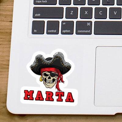 Autocollant Marta Crâne de pirate Notebook Image