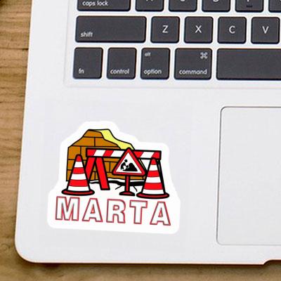Autocollant Marta Construction de routes Image