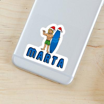 Autocollant Marta Surfeur de Noël Image