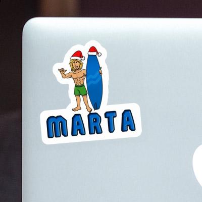 Autocollant Marta Surfeur de Noël Gift package Image