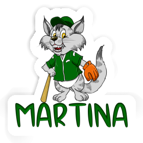 Martina Autocollant Chat de baseball Image