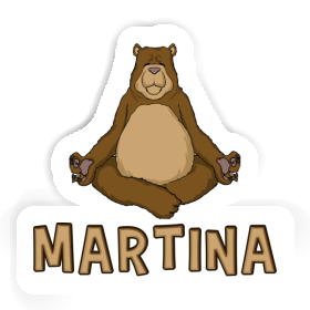 Sticker Martina Yoga Bear Image