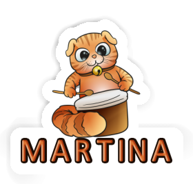 Martina Sticker Trommler-Katze Image