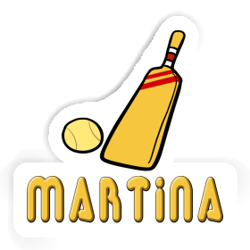 Martina Sticker Cricket Bat Image