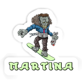 Sticker Snowboarder Martina Image