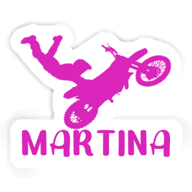 Motocross-Fahrer Aufkleber Martina Image