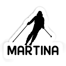 Skifahrerin Aufkleber Martina Image